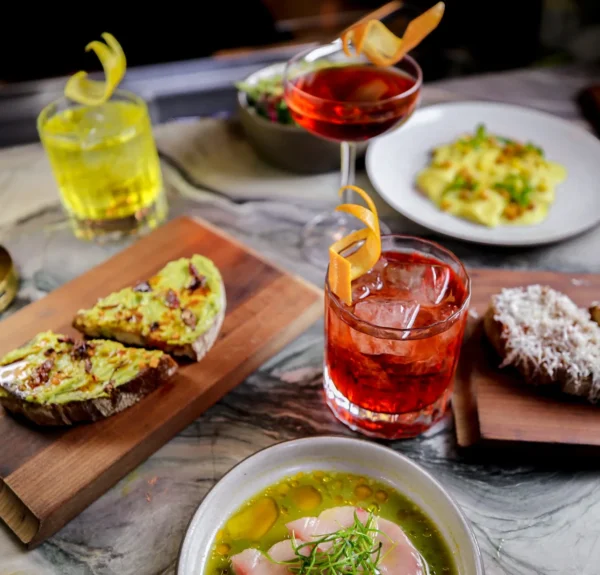 Food and drinks at Ristorante Per L'Ora